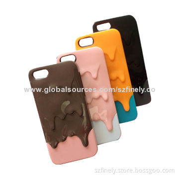 PC Cases for iPhone 5/5S, 2-in-1 Design, Ice Cream Shape, Very Cute and Fashionable